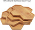 4PCS Mosaic Bamboo Coasters for Crafts, Blank Base Trays, DIY Mosaic Supplies, Drinking Cup Coaster, Plant Coaster