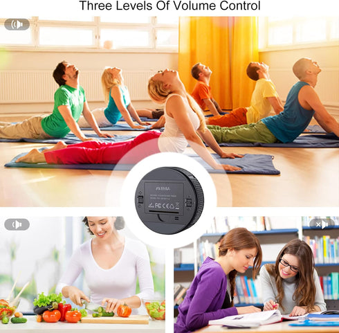 Digital Kitchen Timers with Large LED Display, Magnetic Countdown Timer for Cooking, Baking, Teaching, Easy for Kids