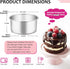 E-far 4 Inch Small Cake Pan Set of 4, Stainless Steel Mini Round Smash Cake Baking Pans, Non-Toxic & Healthy, Mirror Finish & Dishwasher Safe by E-far