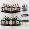 Veken Corner Shower Caddy 5-Pack, Advanced Rustproof Design, No Drilling Adhesive Shelves,