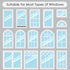DKTIE Static Cling Decorative Window Film, Non-Adhesive Privacy Film with Installation Tools, 17.7 x 78.7 Inch