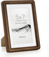 5x7 Picture Frame with HD Tempered Glass, USA-Sourced Walnut Wood Photo Frame