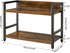 IBUYKE 2-Tier Spice Rack, Industrial Counter Shelf Desktop Storage Organizer for Kitchen Office Living Room