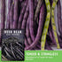 (2 Packs) Royal Burgundy Bush Bean Seeds for Planting - Plant & Grow Stringless Purple Bush Beans in Your Home