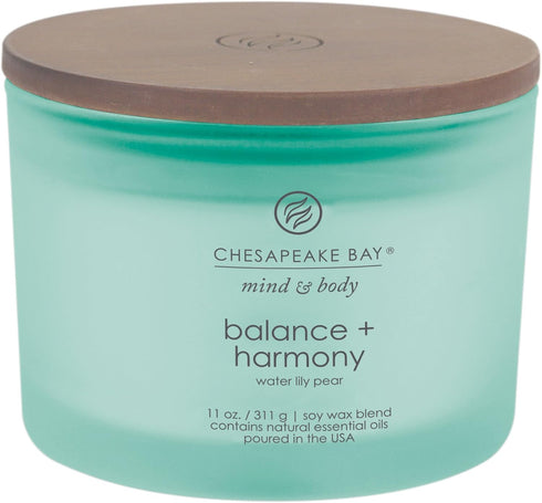 Chesapeake Bay Candle Scented Candle Balance + Harmony (Water Lily Pear) for Coffee Table Home Décor