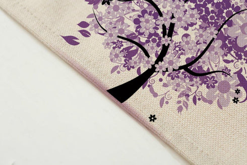 6 Pieces Polyester Linen Placemats - Oil Painting Animal Pattern Dining Table Mats (1 Set)