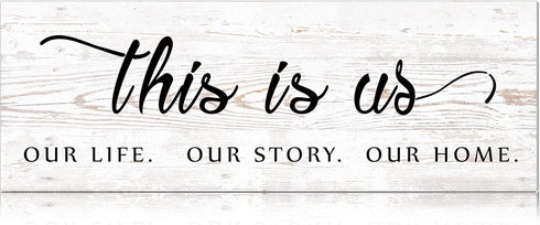 Jetec This Is Us Wall Sign - Wooden Family Wall Plaques with Quotes for Living Room, Bedroom, Christmas Decorations