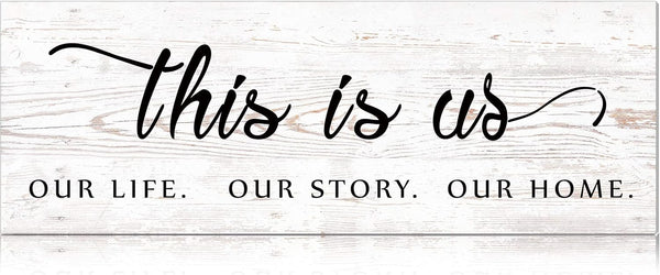 Jetec This Is Us Wall Sign - Wooden Family Wall Plaques with Quotes for Living Room, Bedroom, Christmas Decorations