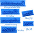 Fdit 6Pcs DIY Handwritten Letter Cake Mould, Blue Baking Stamp Tools for Bakery Supplies.