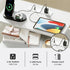 4 Closet Somdot White Nightstand with Charging Station and LED Light for Bedroom, Tall Drawers Dresser with Fabric Bins