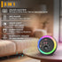 Dimmable Night Light Bluetooth Speaker Alarm Clock, Portable Sound Machine with White Noise, Touch Bedside Lamp