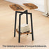 2-Tier 15.7"L 15.7"W 24"H, BF181BZ01 HOOBRO Square Side Table, Small Sofa End Table, Modern Simple Nightstand