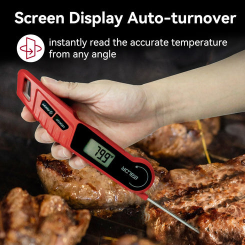 BALDR Meat Thermometer, Instant Read Digital Food Thermometer, Waterproof Probe for Outdoor Grill Cooking