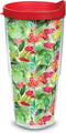 Tervis Yao Cheng Tropical Bloom Double Walled Insulated Tumbler Cup, 24oz, Keeps Drinks Cold & Hot, Classic