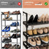 6 Closet 5 LANTEFUL Tier Shoe Rack for Shoe Organizer with Hooks, Long Shoe Shelf Storage for Shoe and Boot Stackable