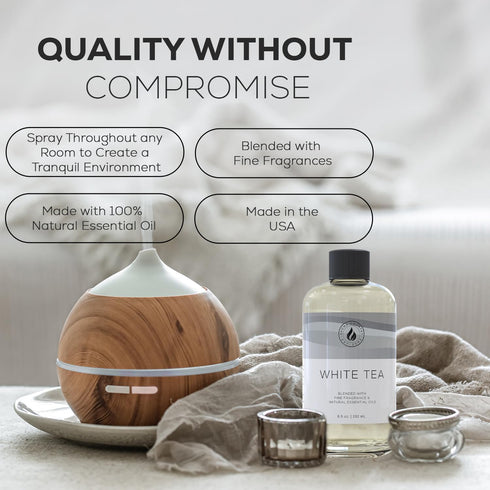 Country (4 oz) Aroma White Tea Diffuser Oil - Luxury Essential Oils for Diffuser Refill & Air Freshener Room Spray
