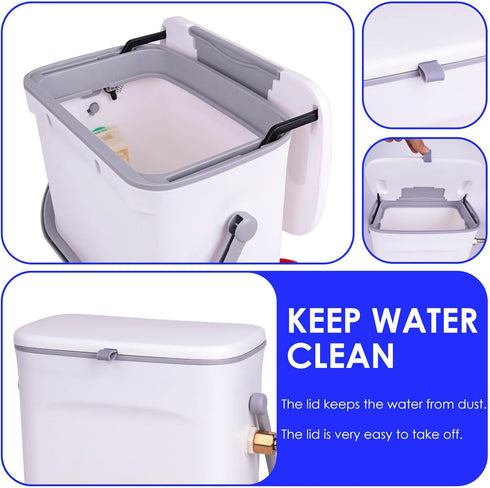 4 (2 Automatic Chicken Waterer with Float Valve Kit Hose Attachment and Poultry Water Cups, Duck Chicken Water Feeder