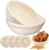 MarzeMuun Banneton Bread Proofing Basket - Proofing Basket Set of 2 (9 inch