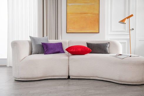 DEZENE Throw Pillow Covers 12x20, Dark-Grey, 2 Pack Cozy Soft Velvet Rectangular Decorative Pillow Cases