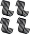 YourGift 20 Pack Heavy Duty S Hooks - 4 Inch Black S Shaped Hooks for Kitchen, Bathroom, Bedroom