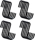 YourGift 20 Pack Heavy Duty S Hooks - 4 Inch Black S Shaped Hooks for Kitchen, Bathroom, Bedroom
