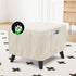 H.VERSAILTEX Thick Ottoman Cover Durable Linen Look Storage Ottoman Slipcover Footrest Stool
