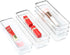 ihomecooker 6 Set Clear Plastic Junk Drawer Organizer, 9'' x 3'' for Kitchen and Vanity