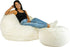 Air Candy 200 lb Mongolian Faux Fur Inflatable Ottoman Plush Footrest & Extra Seat for Dorm, Bedroom & Vanity Portable