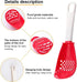6in1 Multifunctional Kitchen Cooking Spoon- Kitchen Gadgets Strainers for egg yolk Separator- Grater Masher- Colander Skimmer Scoop- for Mashing, Grating, Draining, Heat Resistant (3Pcs red) by Cupid's Arrow