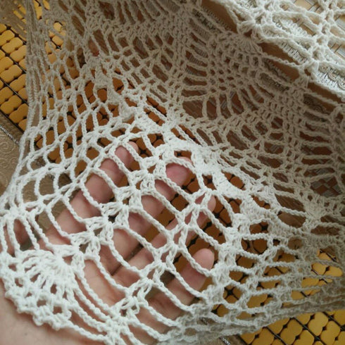40 inch KEPSWET Cotton Round Sunflower Beige Handmade Crochet Lace Tablecloth Doily