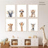 Set 6 8x10in Wodkwq Nursery Wall Art Safari Animal Canvas Prints Baby Girl Boy Room Decor Poster Pictures Cute Jungle