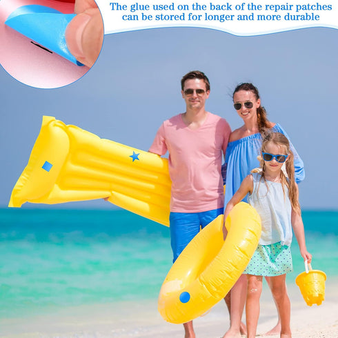 Outus 30 Swimming Pcs Pool Patch Repair Kit PVC Vinyl Pool Liner Patch Self Adhesive Plastic Pool Patch for Above