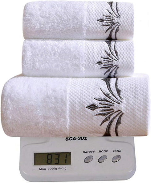 Set 900 Gram;1 Towels,1 1 Sunshinejing Premium Cotton Towel Large Bath Hand Towel & Washcloth,Luxury Bathroom Super