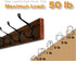 Wall Mount Coat Rack, Coat Hooks, 2 Pack Walnut Wall Hat Hanger