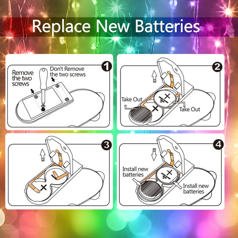 6 Pack 2PCS 6.5ft 20LED Fairy Lights Battery Operated with Timer Remote Multicolor Twinkle Lights Waterproof Silver