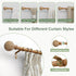 QDWIS 48 84 Inch,1'' Set,36-88'',Color:Natural Wood Curtain Rods for Windows to Diameter Drapery Rods with Imitation