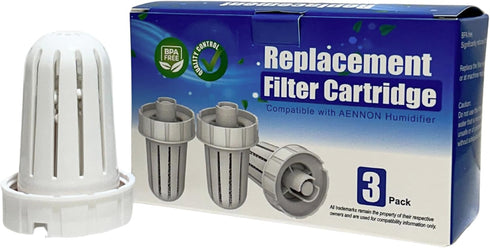 Nispira Mist Demineralization Cartridge Filter, Replacement for Aennon Cool Mist Ultrasonic Humidifier, Pack of 3