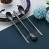 Black Long Handle Spoon, Coffee Stirrers, Premium Stainless Steel Ice Tea Spoons, Ice Cream Spoon, Cocktail Stirring