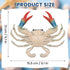 6 Inch RAYNAG Fake Plastic Blue Crab, Simulated Sea Animal Crab Figurine for Aquarium, Home Party Decor