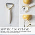 White & Gold Kitchen Tools and Gadgets - Luxe 8PC Cooking Utensils Set with Anti-Slip Handles, Gold Kitchen Accessories