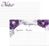 Floral Recipe Cards from Dashleigh, 48 Double-Sided Water-Resistant Cards, 4x6 inches (Violet Purple)