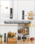 Set 2 FORLIM Rechargeable Electric Salt and Pepper Grinder with Charging Base, Automatic Pepper Mill, Adjustable