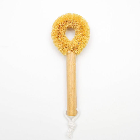 Tawashi Kitchen Scrub Brush with Handle for Dish, Pan, Pot, Strainer, Sink, and Vegetables (Normal)