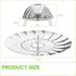 Vegetable Steamer Basket - Stainless Steel Veggie Fish Food Steamer, Folding Expandable for Various Pots