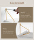 Set 2 Afuly Floating Shelves for Wall, Metallic Gold White Wall Mounted Shelves, Shelves for Bathroom Kitchen Bedroom