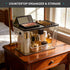 Countertop Pantry Organizers Storage, Under Sink Organizer Trash Bag Holder with Bamboo Lids Large Capacity Clear