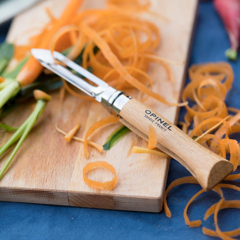 Opinel No.6 Folding Peeler - Folding Tool for Outdoor Camp Kitchen and Picnic