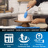DI ORO Mini Spatula - Silicone Kitchen Scraper for Baking & Cooking, Heat-Resistant up to 600°F (Blue)