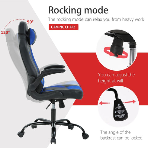 PayLessHere Gaming Chair Desk Chair Gamer Chair Ergonomic Office Chair with Lumbar Support Padded Up Arms Adjustable