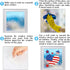 Whaline 9 Sheets 206Pcs 4th of July Window Clings, Patriotic Red Blue White Star Heart Decals